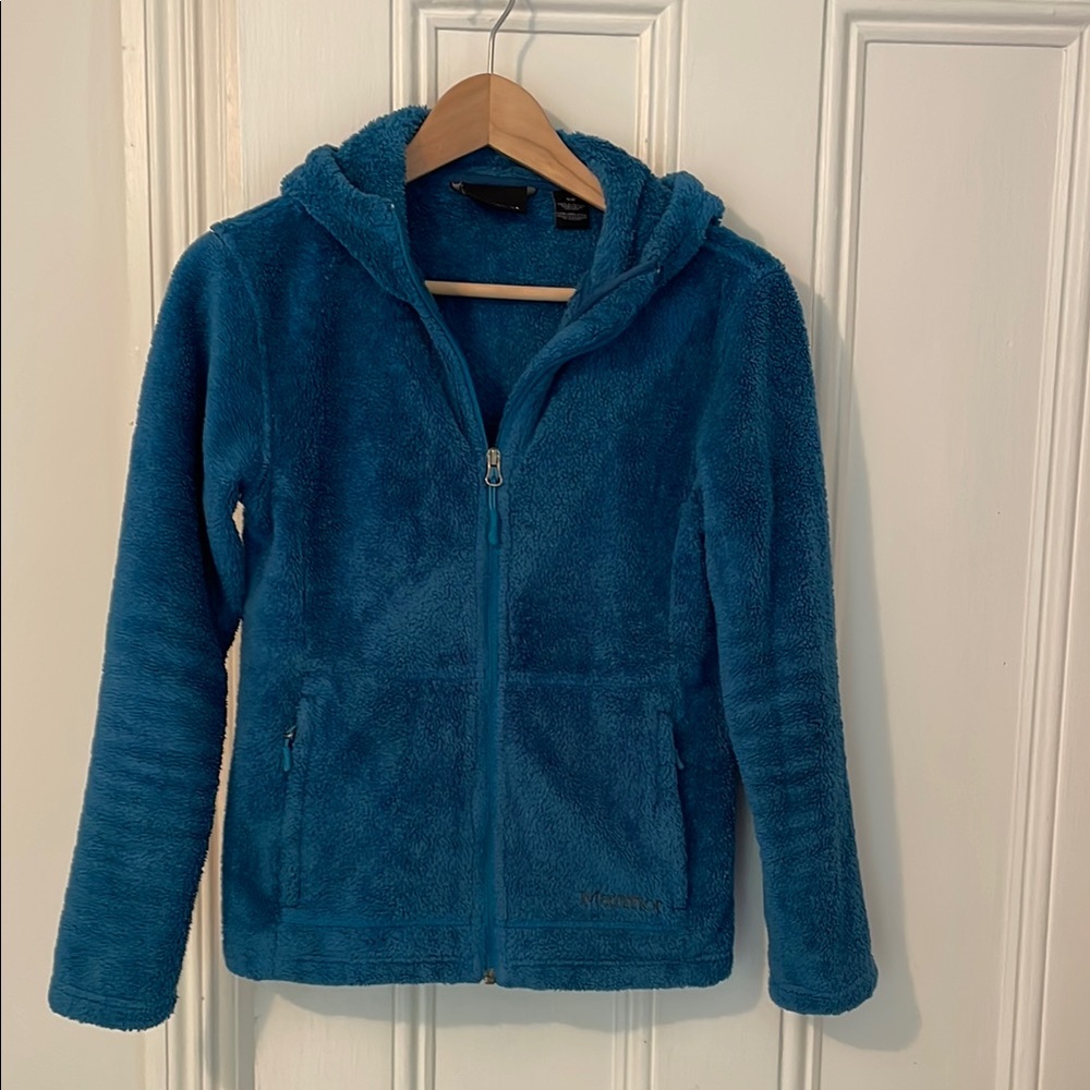 Marmot Teal Hooded Fleece Jacket